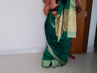 Green Saree massive titties molten 18y elderly nymph want to plowed Her bf - Indian Local hook-up (Hindi Audio)
