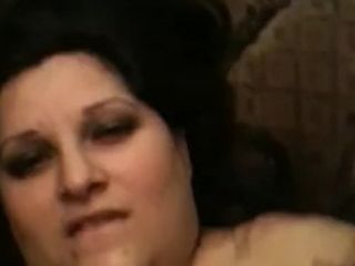 Plumper wife acting like shes asleep just waiting to gulp some chisel