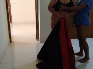 Son-in-law pounding While unwrap Saree Indian super-steamy step-mom For Valentine 2023 - anal invasion pound & festivity