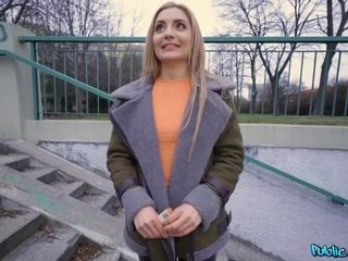 Abnormal russian milf Caty smooch does naughty things for me on the street