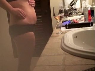Spycam pornography - My big-boobed orbs step-mom bare And eased