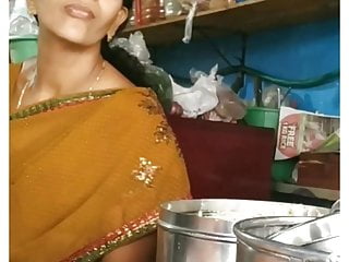 Scorching aunty cooking
