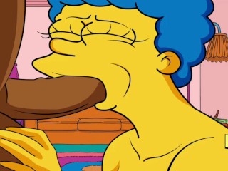 MARGE deep-throats A ebony beef whistle (THE SIMPSONS)