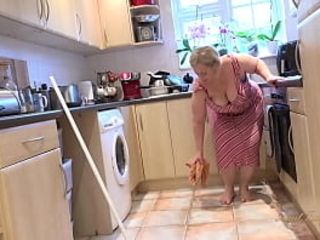 AuntJudysXXX - Your plus-size step-mother starlet deep throats Your penis in the Kitchen (POV)