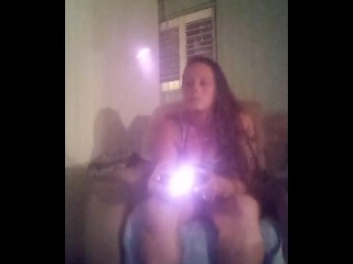 Filming Upskirt big-chested cougar While She Plays movie Games and Smoking ciggies