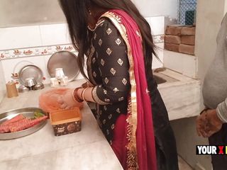 Punjabi stepmother banging in the kitchen when she make dinner for sonny