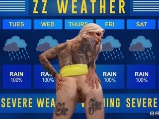 Mischievous weather report with fabulous cougar Karma RX