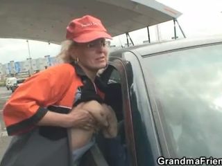 They pick up her from gas station and poke in the fields