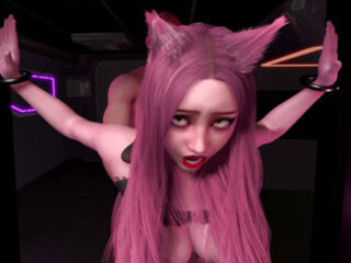 BDSM Standing Doggie with Fox Ear Girl