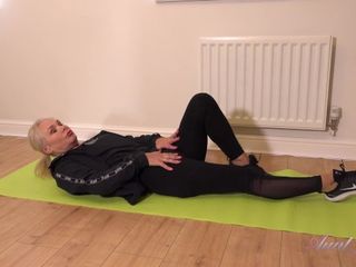 49yo petite light-haired milf Francesca - steamy Yoga workout