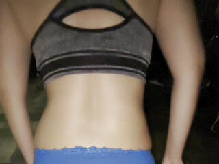 Dry humping turns into sexywife getting fucked an covered in cum