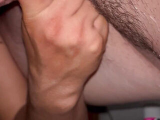 My sister-in-law finds me in the kitchen, she throws milk