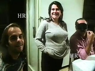 Swinger couple with knocked up and have three way romp! Italian