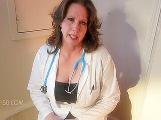 A Sexy Mature Milf Doctor Examines A Young Man And His Curved Cock And Gives Him An Anatomy Lesson Hell Never Forget