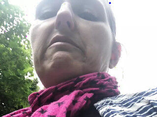 Public titty play with Rachel Wriggler as she walks though woodland caressing and squeezing her gorgeous puffy nippled tits