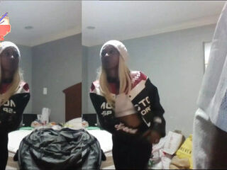 Hoodmilf - Asshole and Pussy Dancing on Knees
