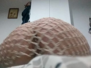 All-natural lengthy ginger hair sandy-haired inexperienced dame in fantastic fishnets sundress - pallid flesh preggie cougar wifey