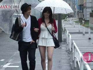 On the first sight shy but on the second this Asian girl loves sudden fucking in the trolley car