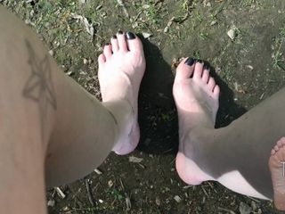 'barefoot hiking'