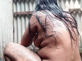 I applied soap to my body