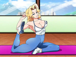 Sue&#039;s Yoga Practice ( Marvel ) - Blonde MILF Suck Big Cock ( Uncensored )