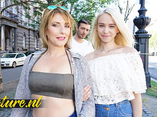 French Stepmom Emma Klein And Her Stepdaughter Arteya Dee Share a Hard Cock In An Anal Threesome