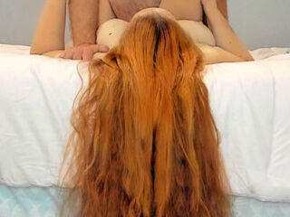 Draping My Long Red Hair Over The Bed While Getting Fucked - Hair Fetish Custom Ordered By A Fan