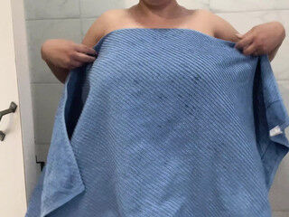 My hot stepmom taking a shower