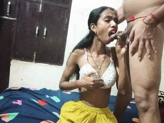 Desi bhabi kissed her father-in-law and sucked his too