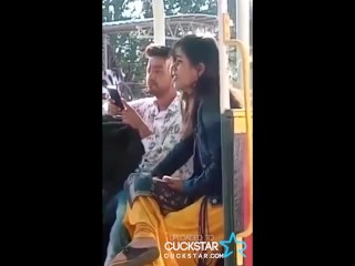 Indian female caught deep throating man-meat and providing hand-job in public