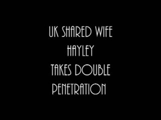 UK shared wife Hayley takes double penetration