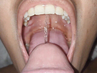 Giving Yellow Piss to My Slave and Making Her Swallow Cum Through Her Nose
