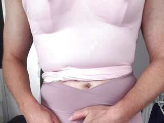 Holly in Lycra yoga pants