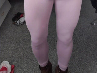 Holly in Lycra yoga pants