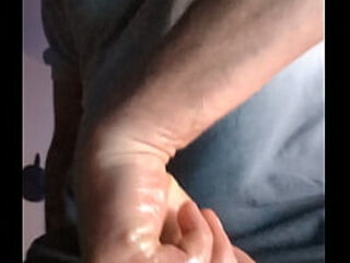 Gazzadomm wanking mature cock