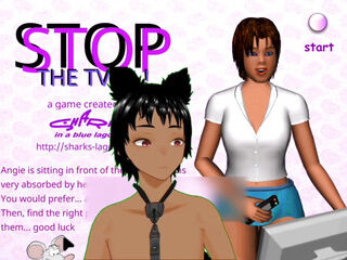 Stop the TV - An Old game where a lady is masturbating in her room so let's help her