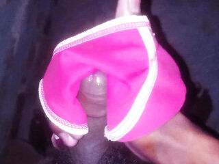 A Boy Masturbates In Pink Colour Girl Bra In The Night